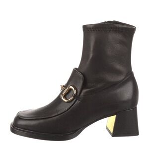 Gucci Leather Horsebit Boots